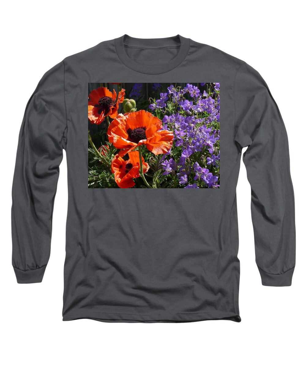 Orange Long Sleeve T-Shirt featuring the photograph Orange Flowers by Alan Socolik