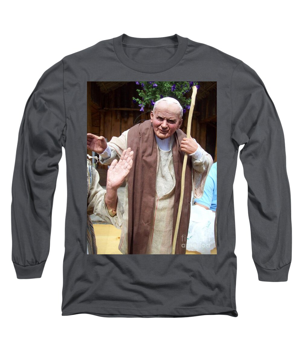 Prayer Long Sleeve T-Shirt featuring the photograph Papa by Archangelus Gallery