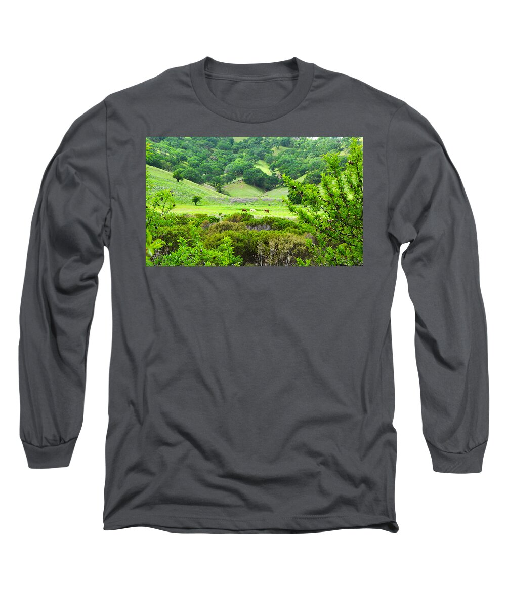 Landscape Long Sleeve T-Shirt featuring the photograph Pastoral Peace by Brian Tada