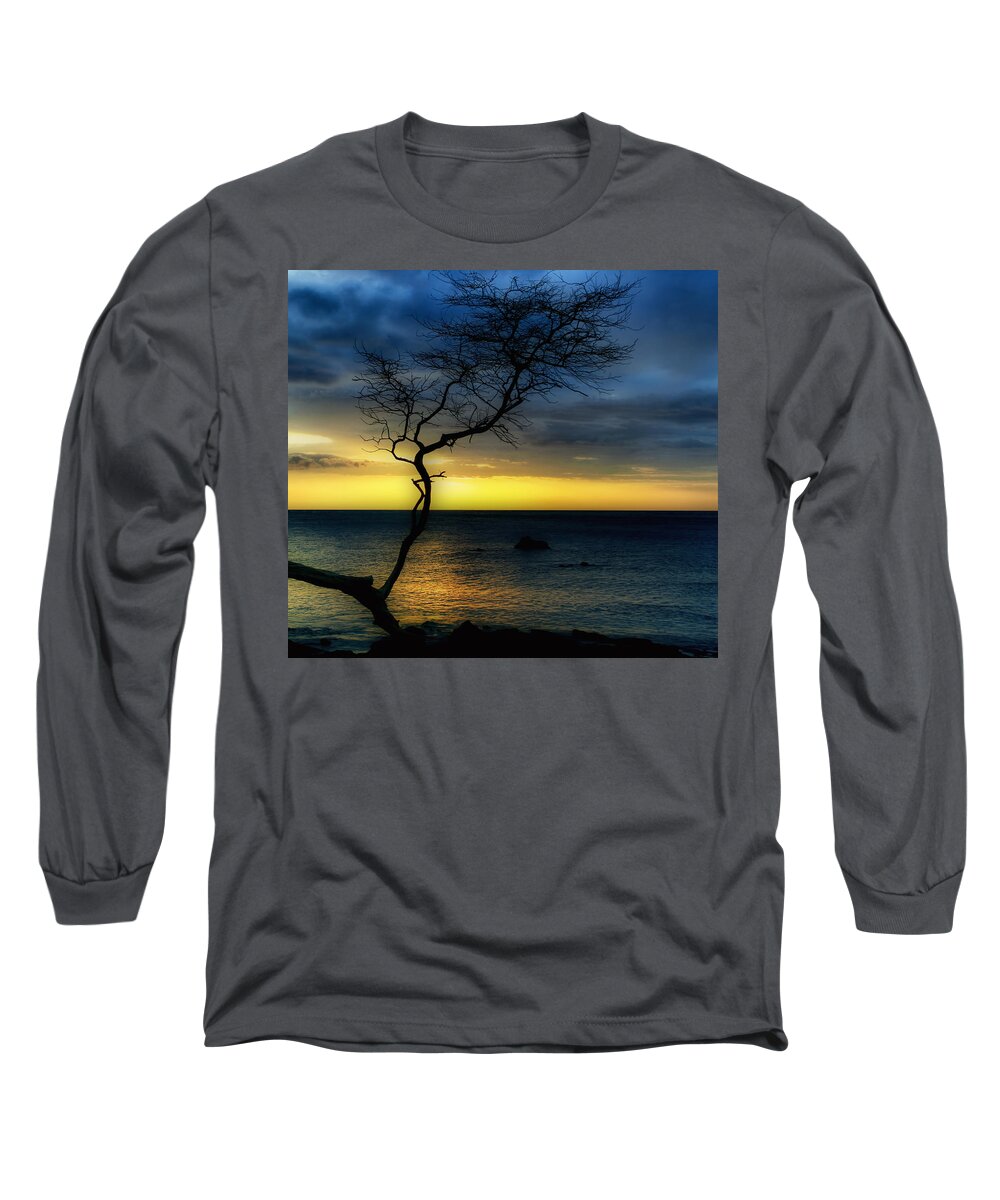 Sunset Long Sleeve T-Shirt featuring the photograph Peaceful Hawaii by Kim Hojnacki