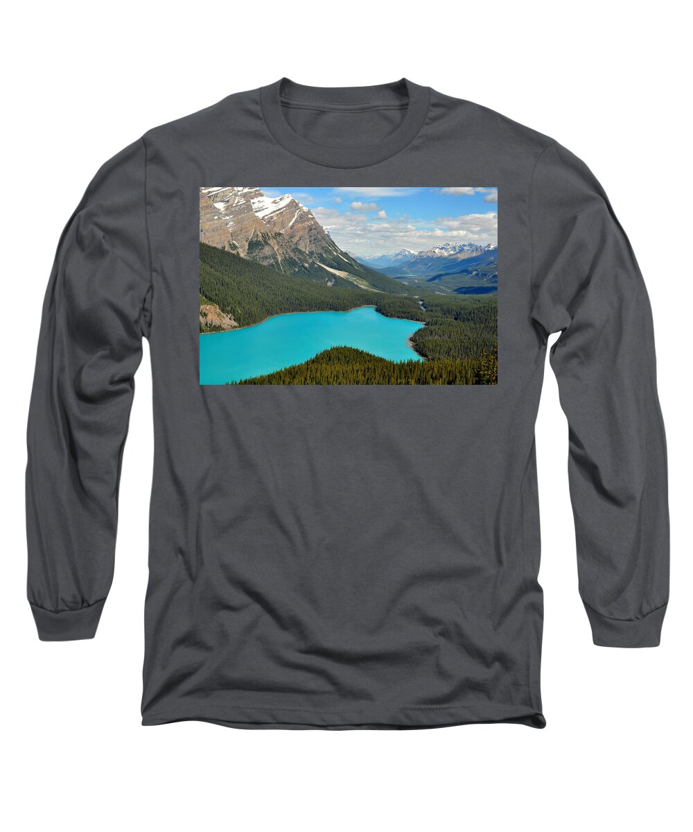 Peyto Lake Long Sleeve T-Shirt featuring the photograph Peyto Lake by Lisa Phillips