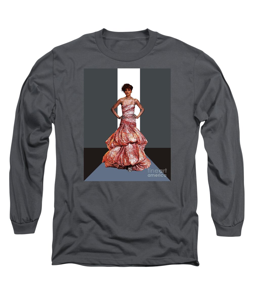 Portraits Long Sleeve T-Shirt featuring the digital art Ms. Phyllis Hyman by Walter Neal