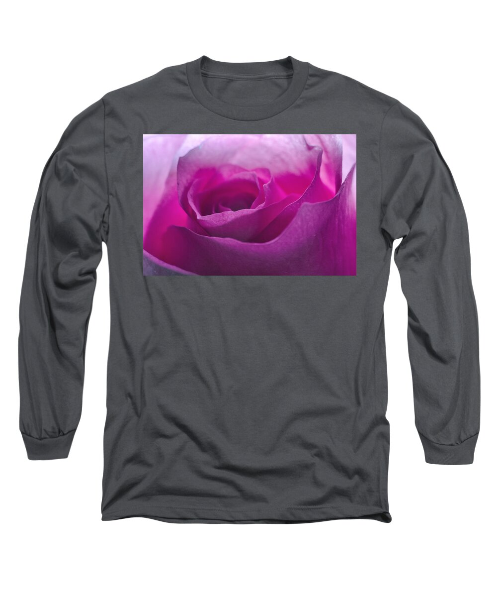 Flower Long Sleeve T-Shirt featuring the photograph Pink Rose by Jim Shackett