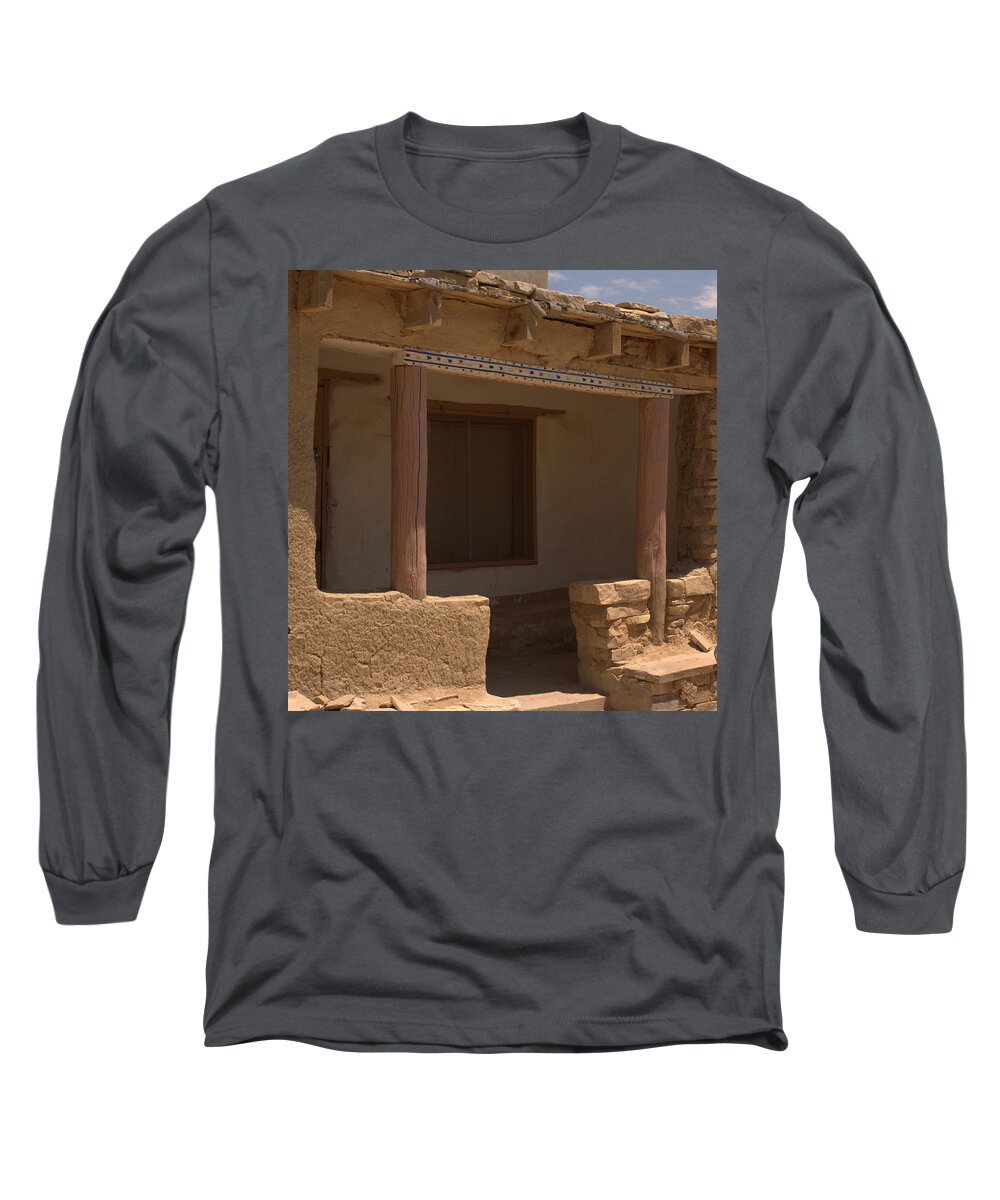  Long Sleeve T-Shirt featuring the photograph Porch of Pueblo Home by James Gay