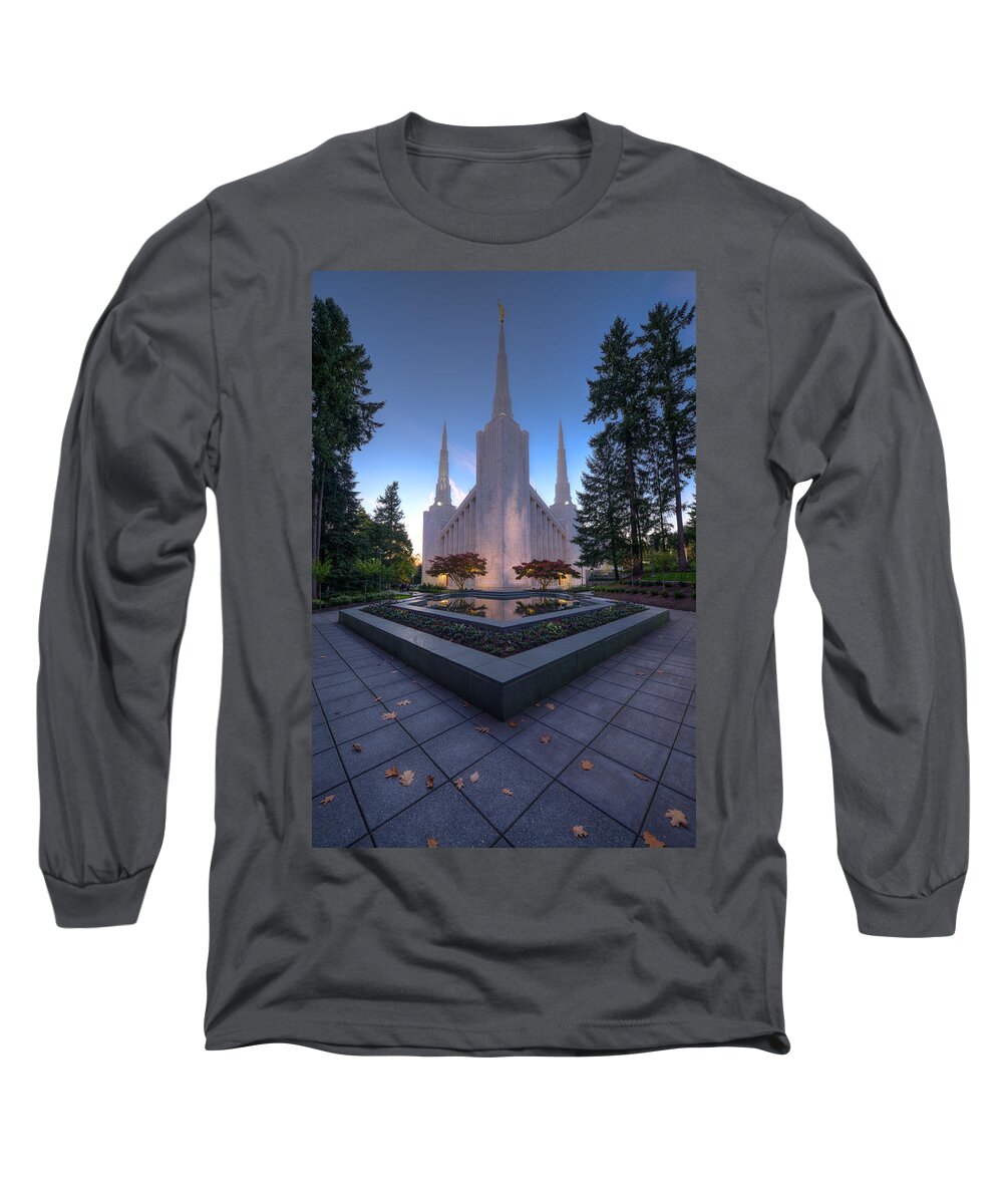Temple Long Sleeve T-Shirt featuring the photograph Portland Temple by Dustin LeFevre