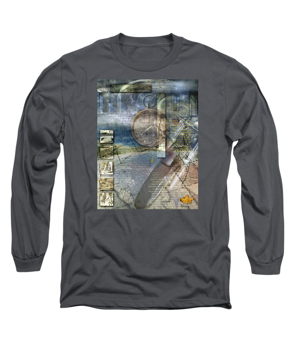 Motorcycle Long Sleeve T-Shirt featuring the digital art Progressions by Linda Carruth