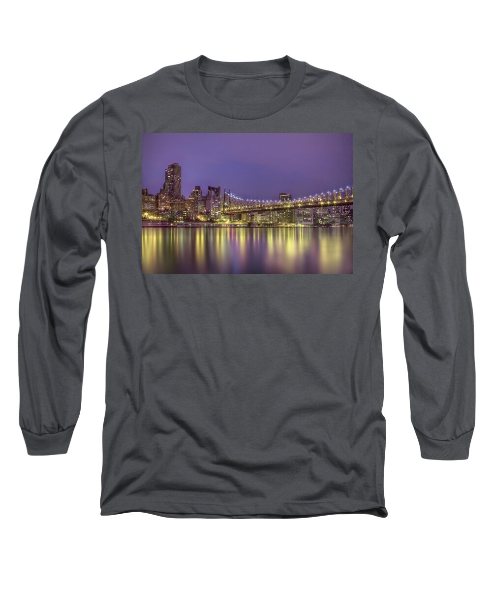 Queensboro Long Sleeve T-Shirt featuring the photograph Radiant City by Evelina Kremsdorf