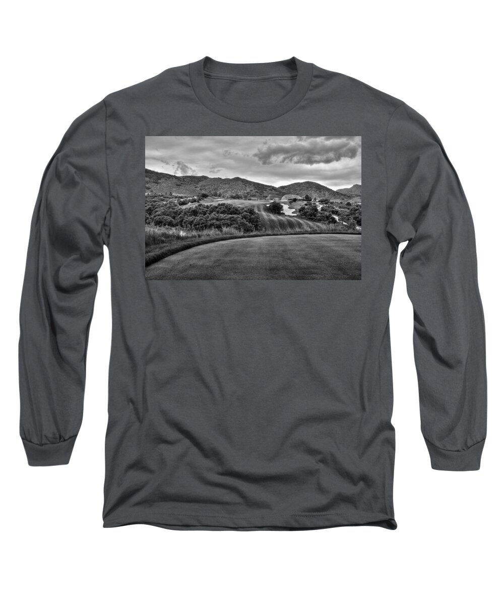 Ravenna Golf Course Colorado Long Sleeve T-Shirt featuring the photograph Ravenna Black and White V by Ron White