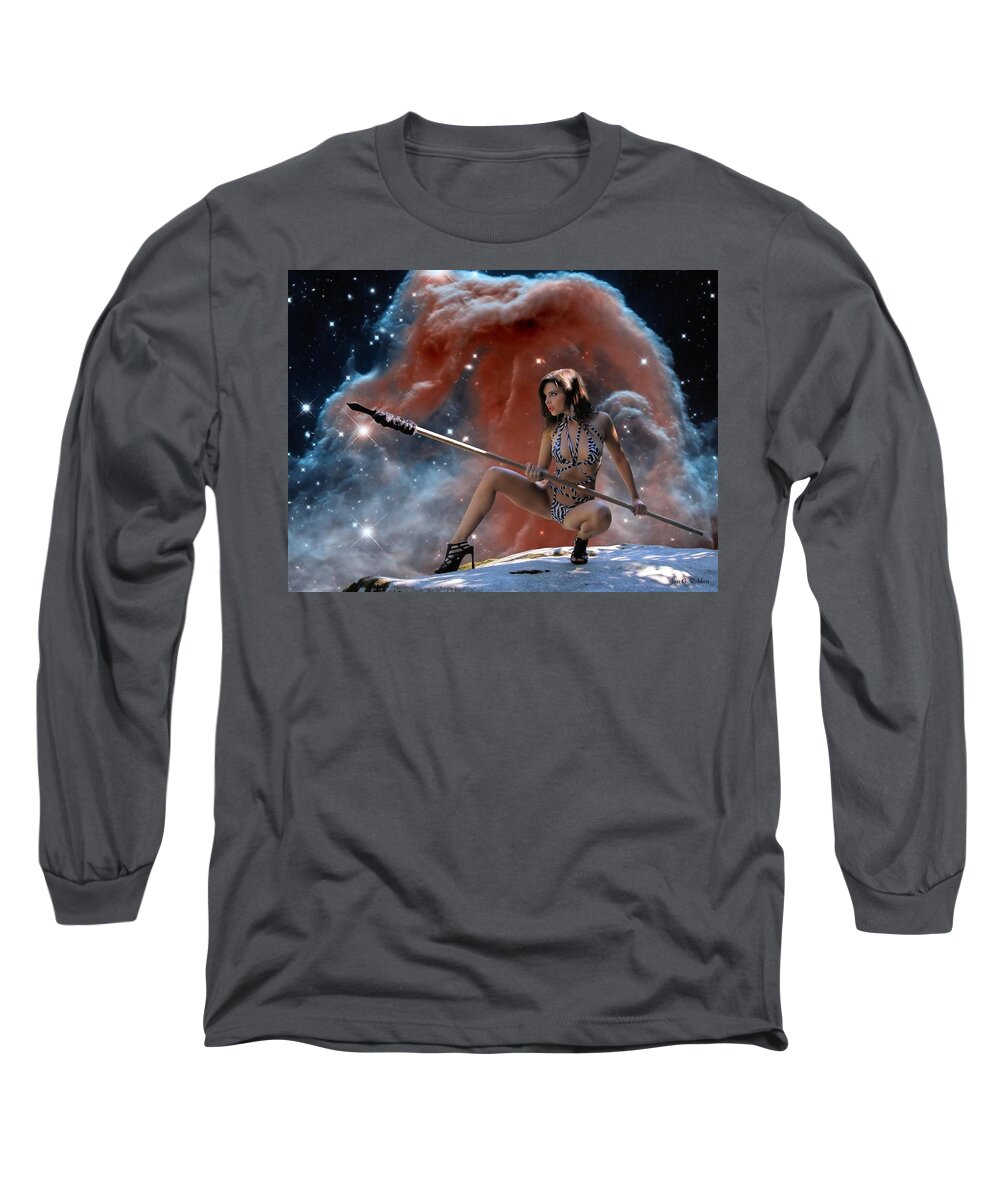 Fantasy Long Sleeve T-Shirt featuring the photograph Rebel Warrior by Jon Volden