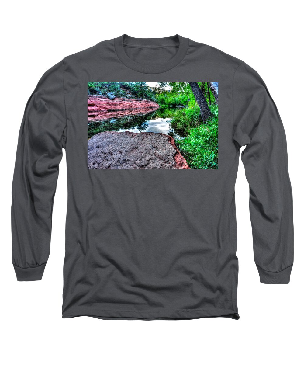 Landscape Long Sleeve T-Shirt featuring the photograph Red Rock by Richard Gehlbach
