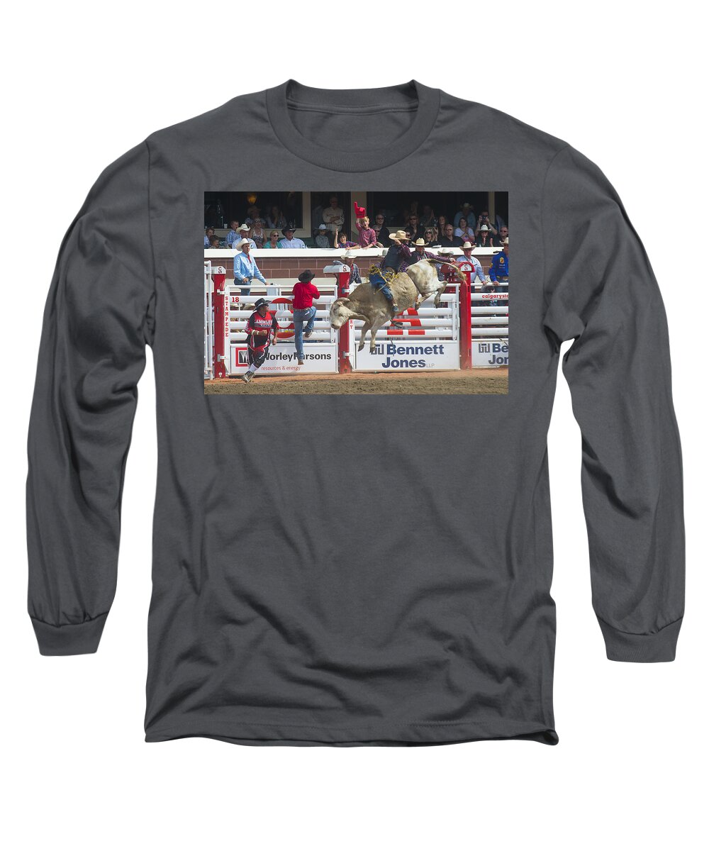 2014 Long Sleeve T-Shirt featuring the photograph Ride em Cowboy by Bill Cubitt