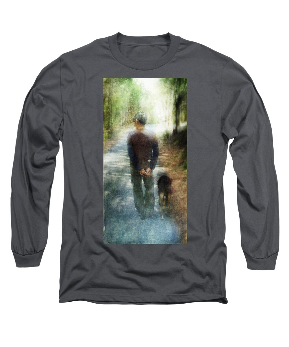Dog Long Sleeve T-Shirt featuring the photograph Road up the Hill by Suzy Norris