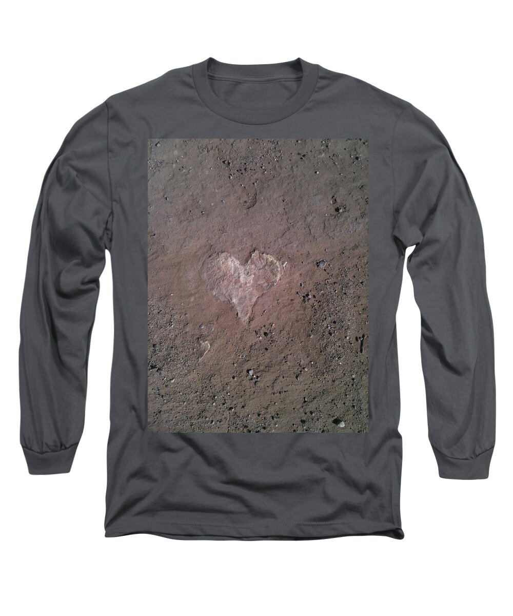 Rock Long Sleeve T-Shirt featuring the photograph Rock Heart by Claudia Goodell