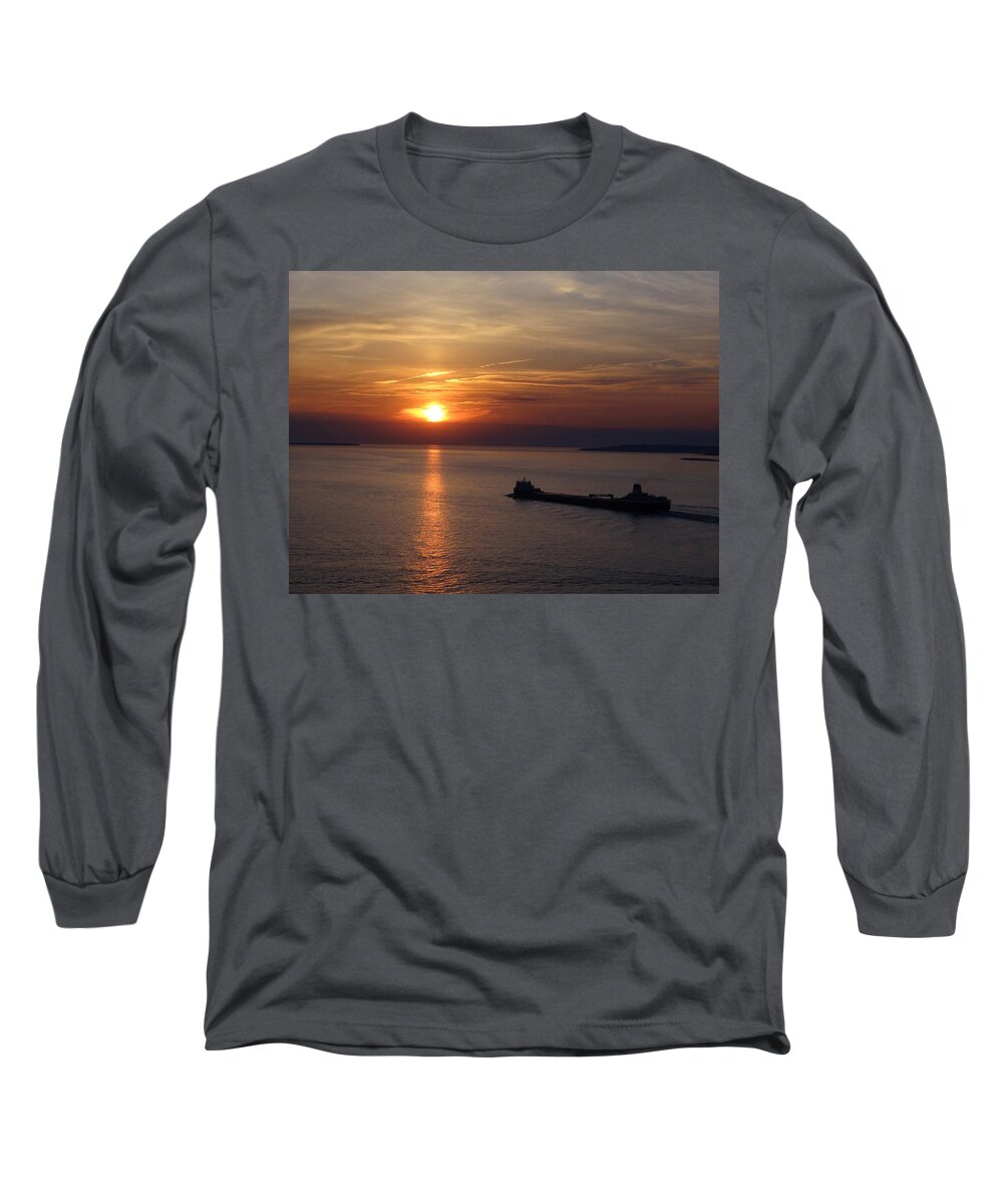 Boat Long Sleeve T-Shirt featuring the photograph Sailing Into the Sunset by Keith Stokes