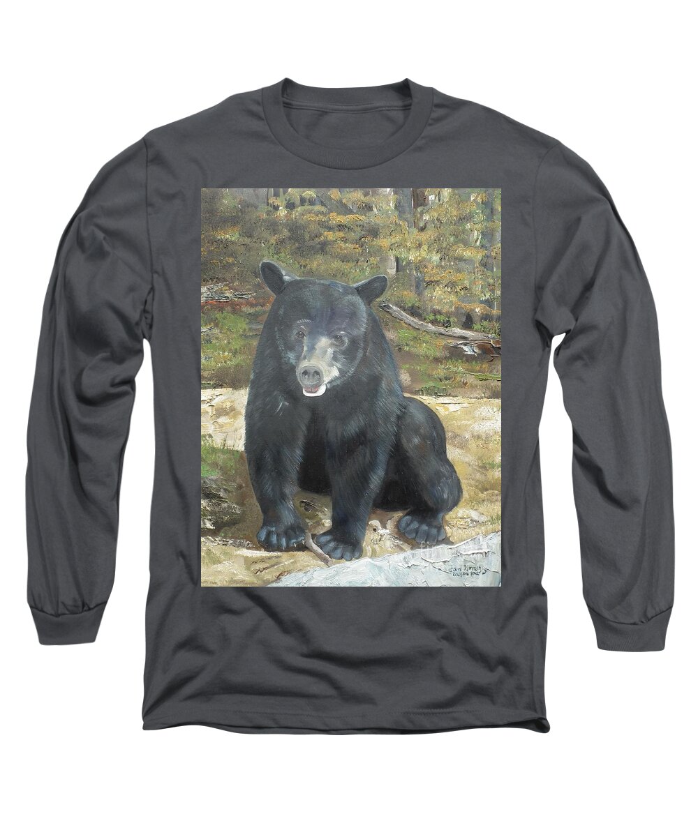  Long Sleeve T-Shirt featuring the painting Scruffy again by Jan Dappen
