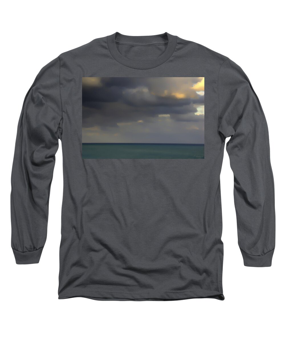 Sea Long Sleeve T-Shirt featuring the photograph Sea Sky Photo Abstract by Joseph Hedaya