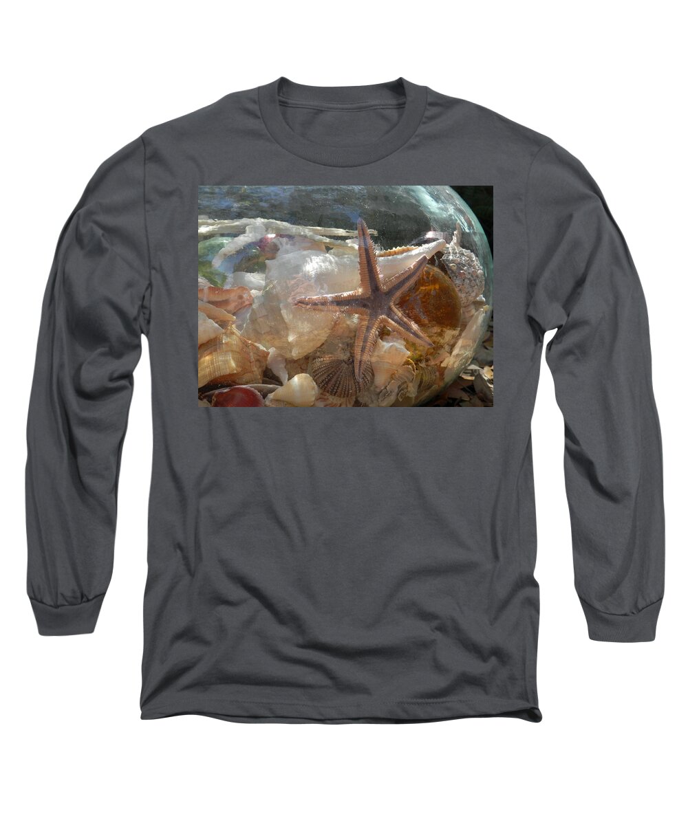 Shells Long Sleeve T-Shirt featuring the photograph Sea Treasures by Deborah Ferree