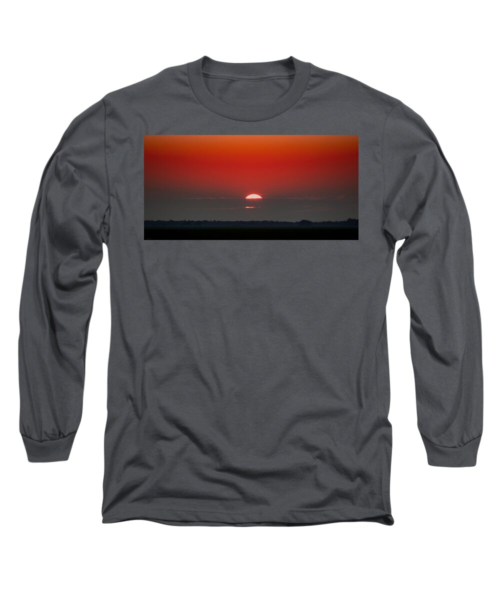 Fire Long Sleeve T-Shirt featuring the photograph September Sky by Rebecca Davis