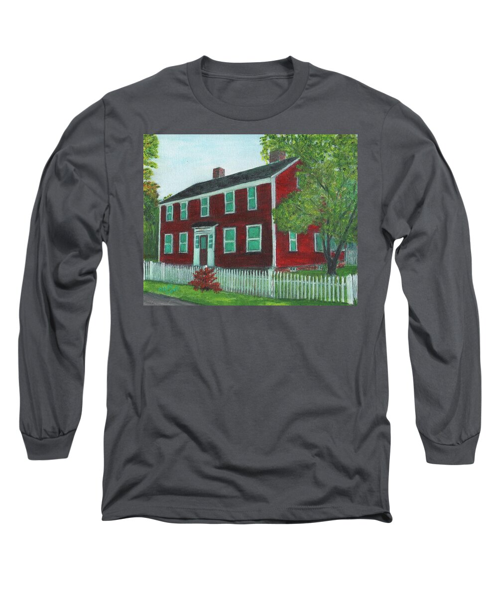 Glean Maura Farm Long Sleeve T-Shirt featuring the painting Sibson House by Cliff Wilson