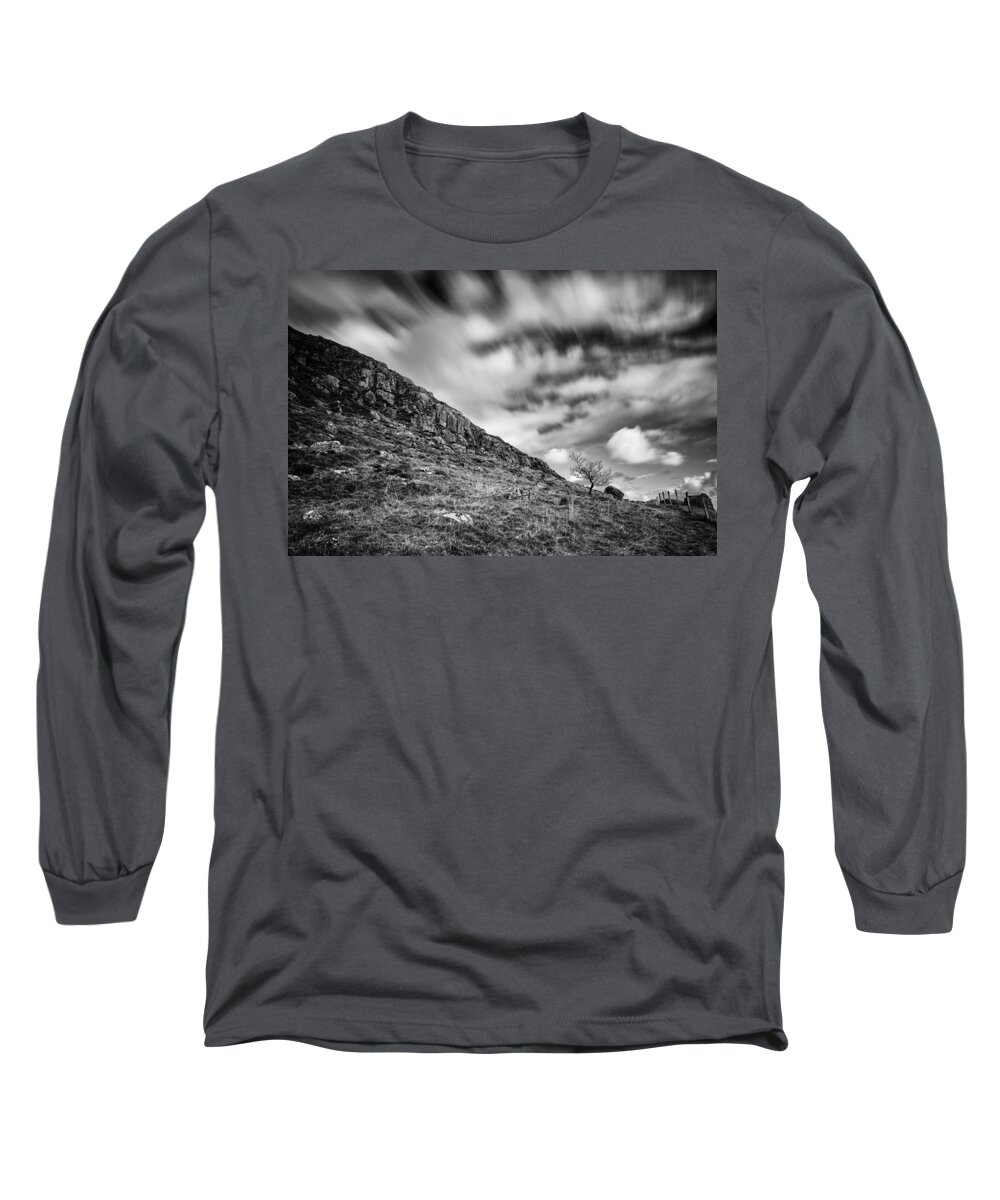 Slemish Long Sleeve T-Shirt featuring the photograph Slemish Tree by Nigel R Bell