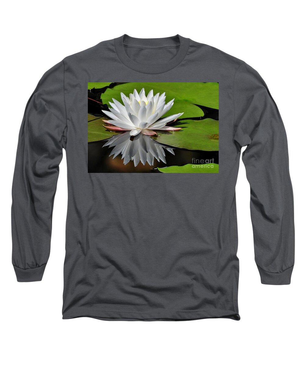 Flowers Long Sleeve T-Shirt featuring the photograph Softly by Kathy Baccari