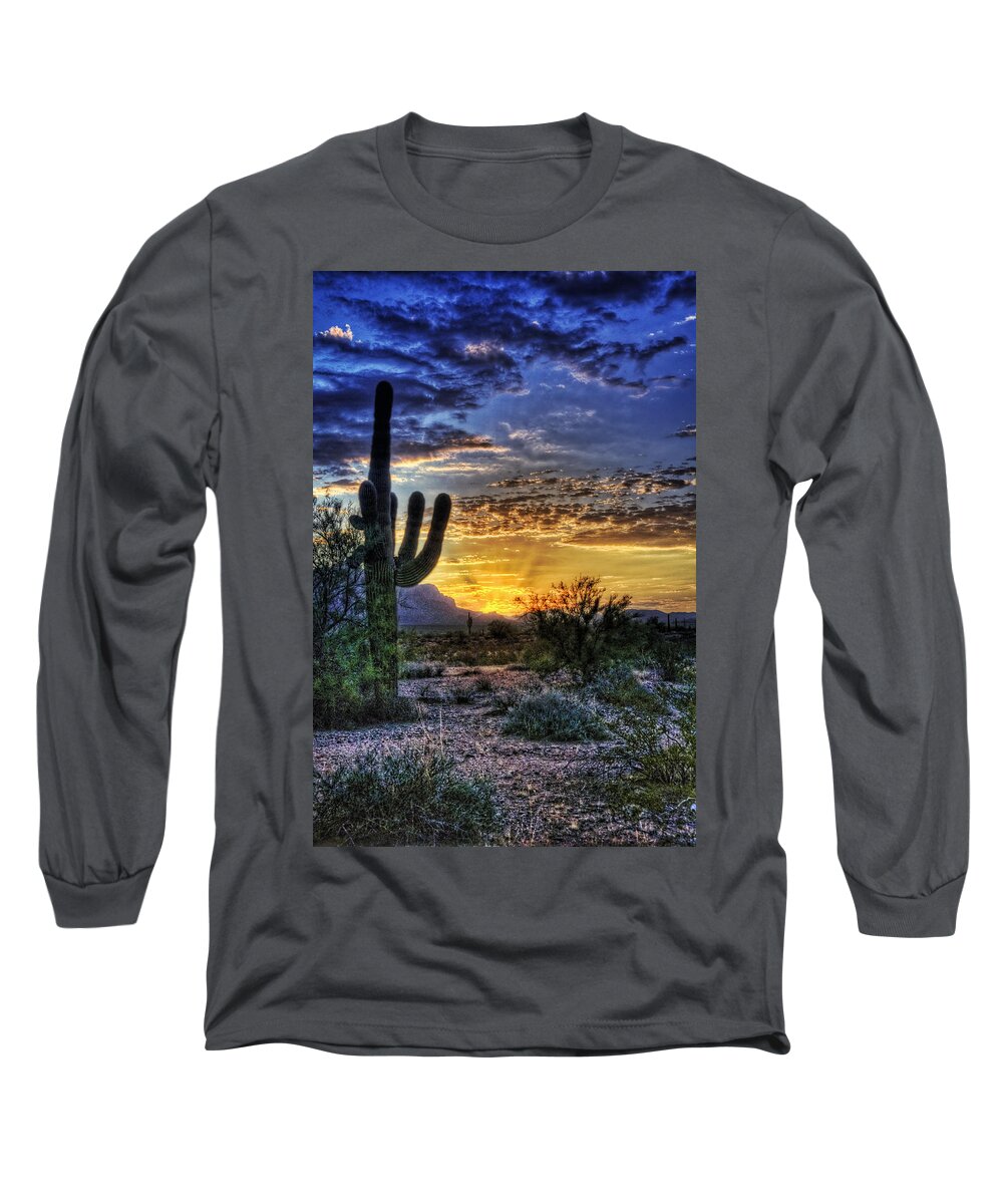Sonoran Desert Long Sleeve T-Shirt featuring the photograph Sonoran Sunrise by Saija Lehtonen