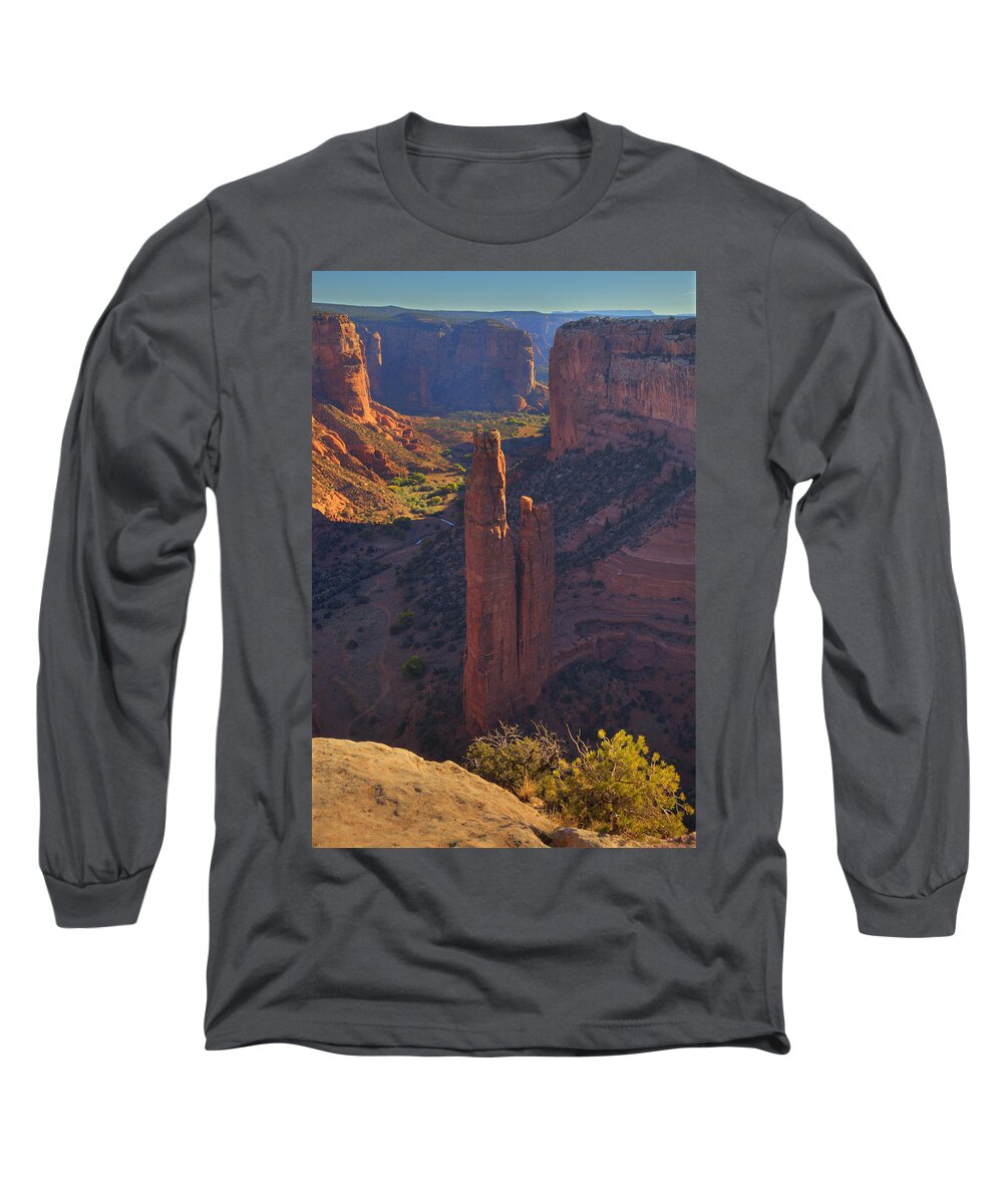 Spider Rock Long Sleeve T-Shirt featuring the photograph Spider Rock by Alan Vance Ley