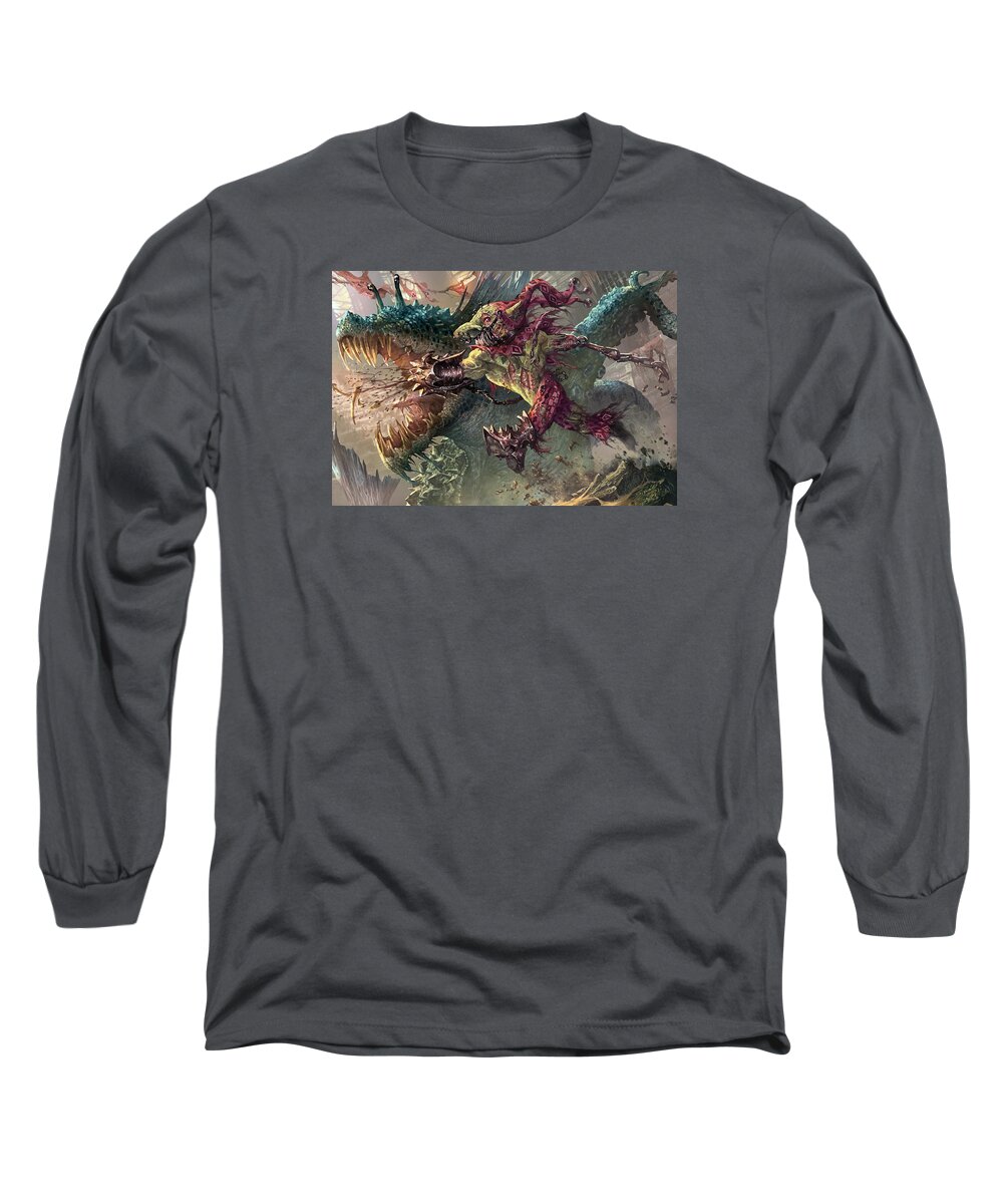 Magic Long Sleeve T-Shirt featuring the digital art Spike Jester by Ryan Barger
