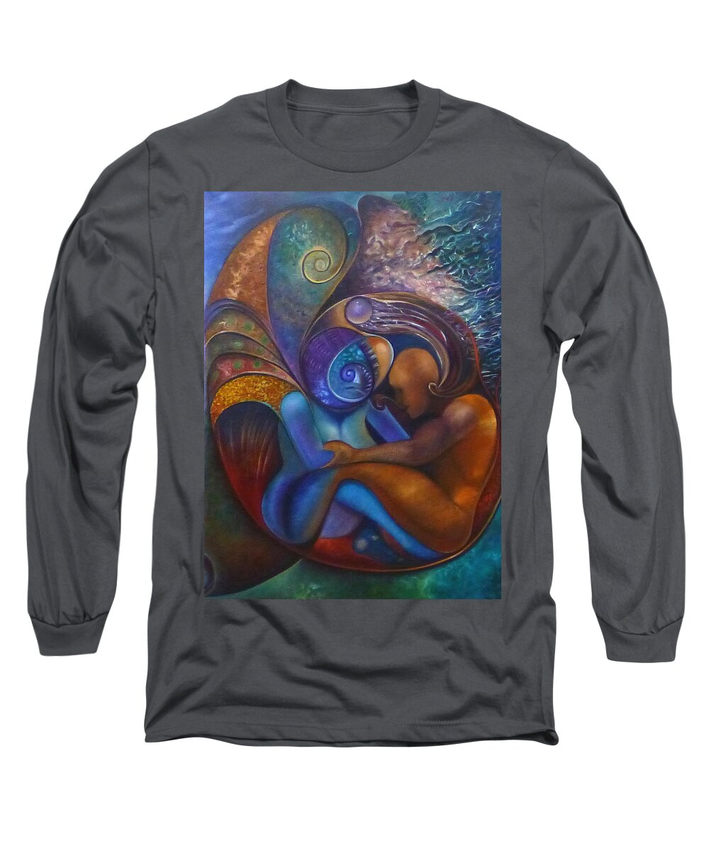 Spring Long Sleeve T-Shirt featuring the painting Spring by Claudia Goodell