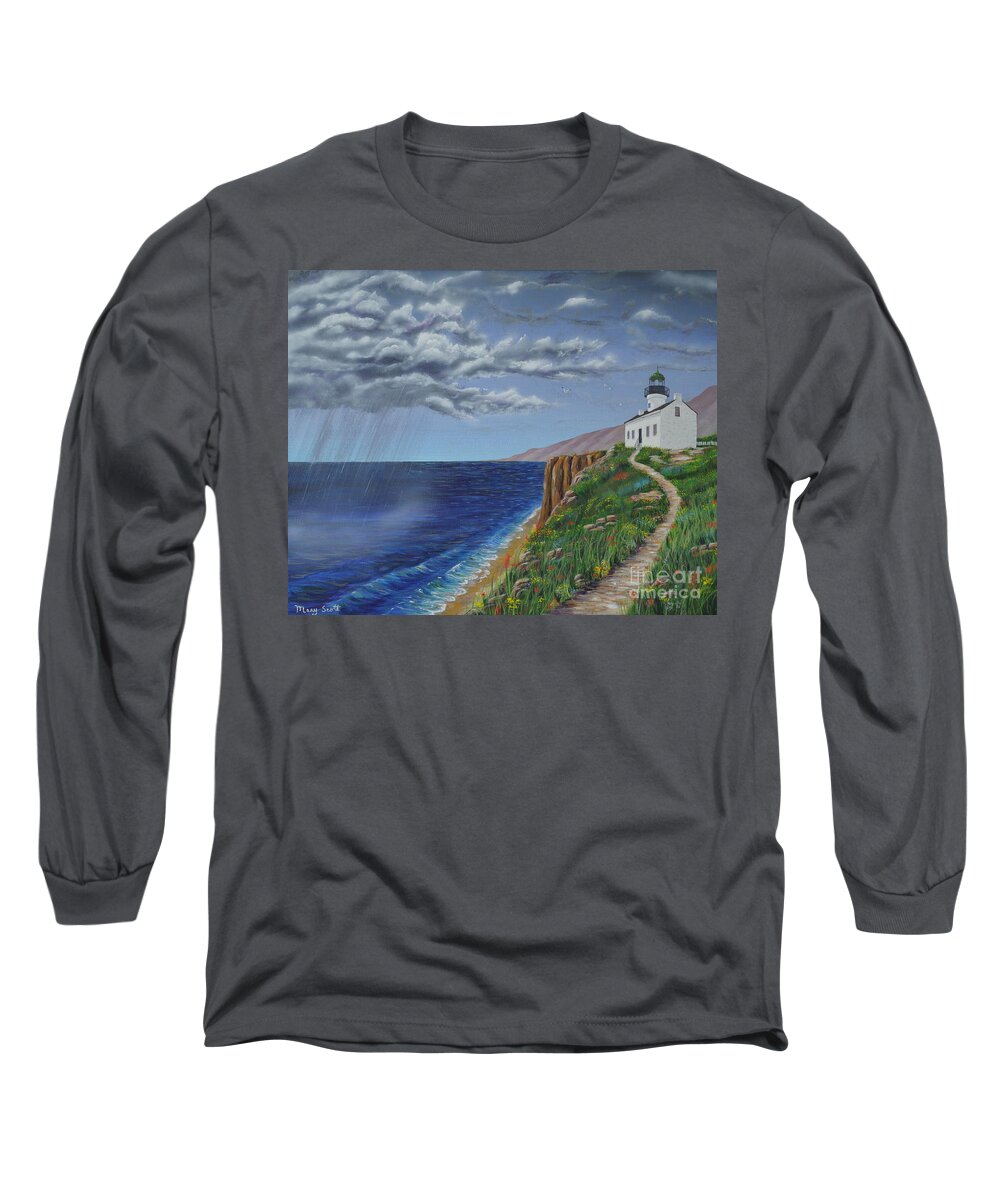 Spring Long Sleeve T-Shirt featuring the painting Spring Storm by Mary Scott