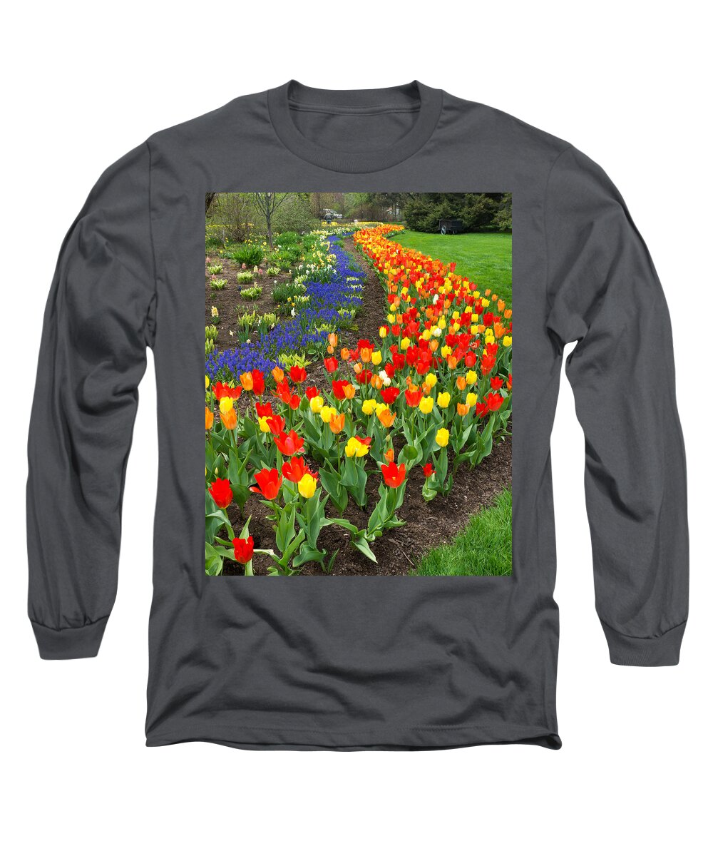 Blue Long Sleeve T-Shirt featuring the photograph Spring Streaming By by Bill Pevlor