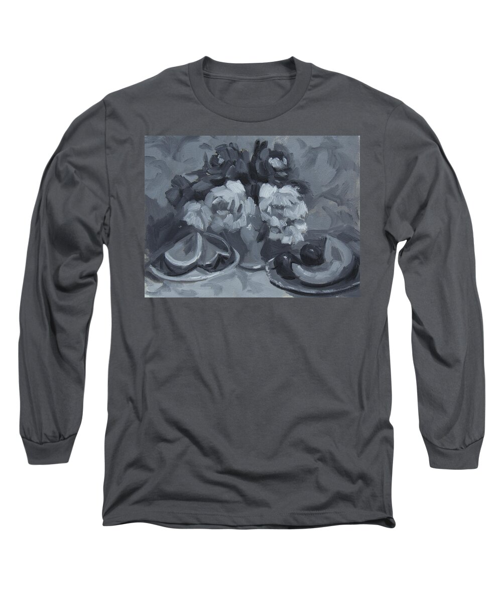 Still Life Long Sleeve T-Shirt featuring the painting Still Life Tonal Study by Diane McClary