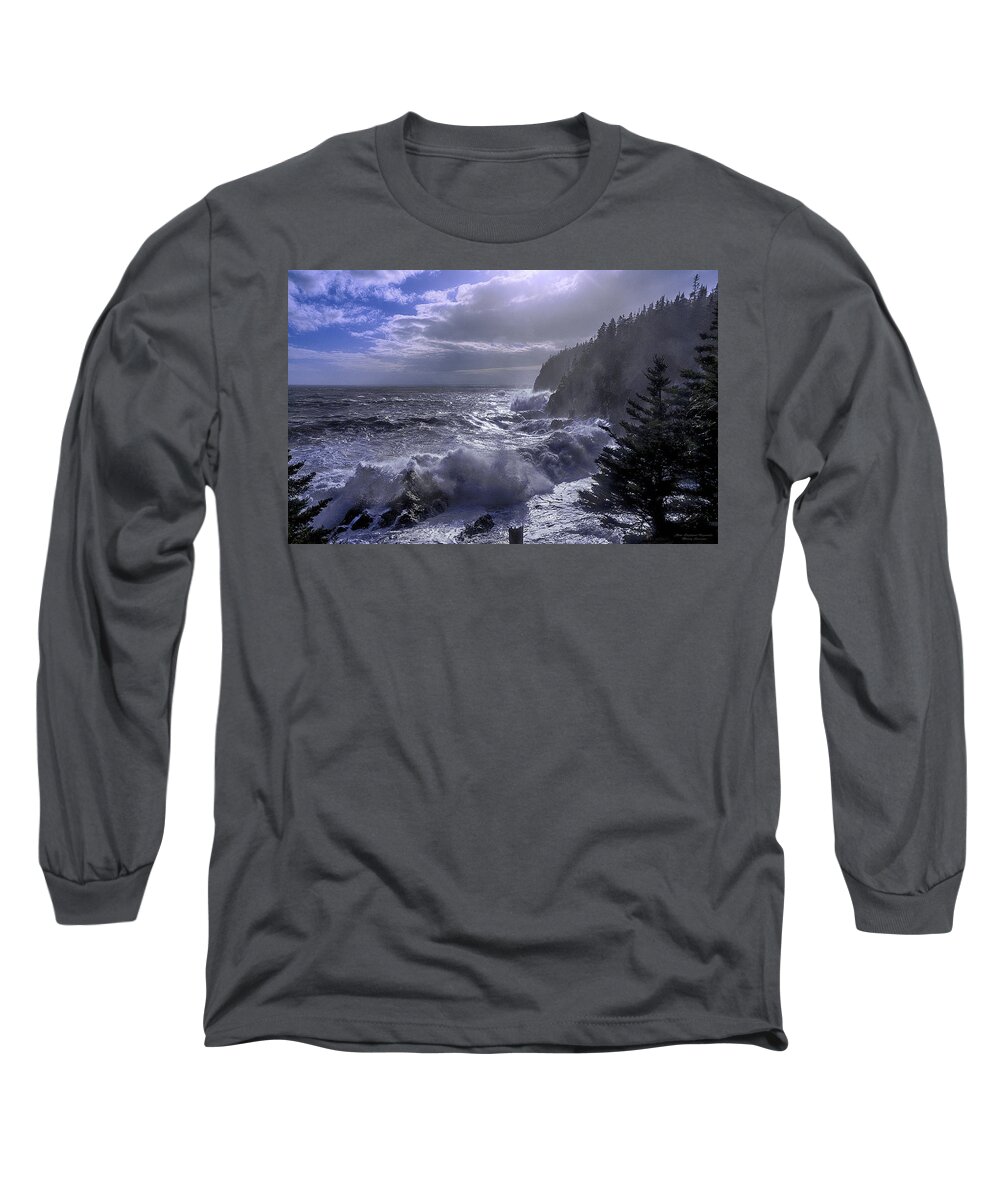 Storm Lifting At Gullivers Hole Long Sleeve T-Shirt featuring the photograph Storm Lifting at Gulliver's Hole by Marty Saccone
