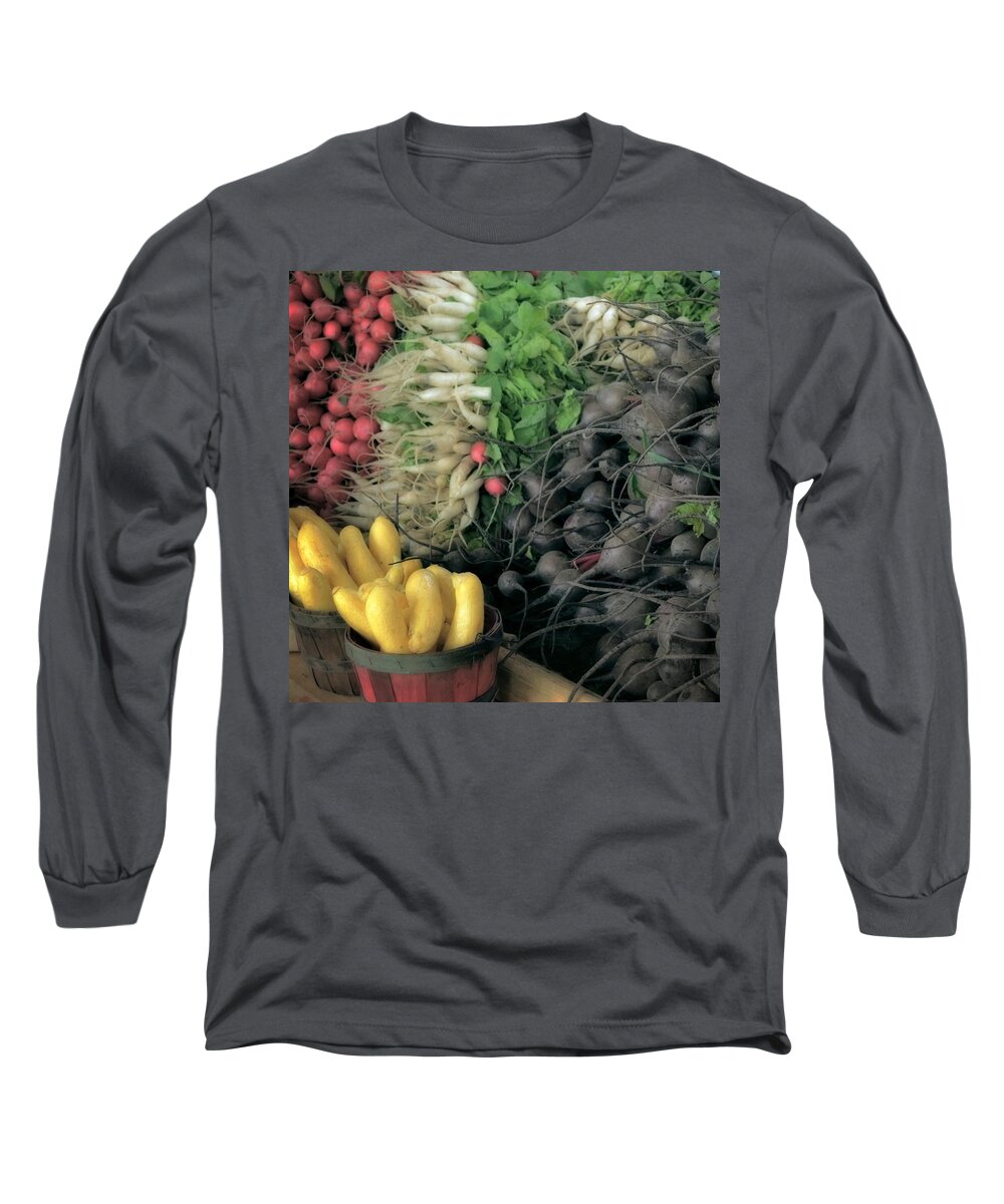 Farmer's Market Long Sleeve T-Shirt featuring the photograph Summer Bounty by Michelle Calkins