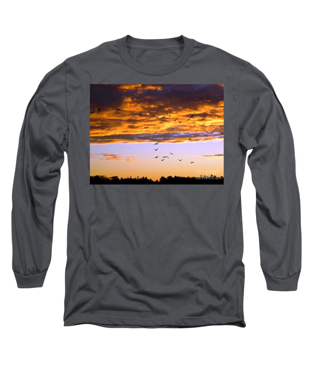 Sunrise Long Sleeve T-Shirt featuring the digital art Gods Outdoor Church Sunday by Matthew Seufer