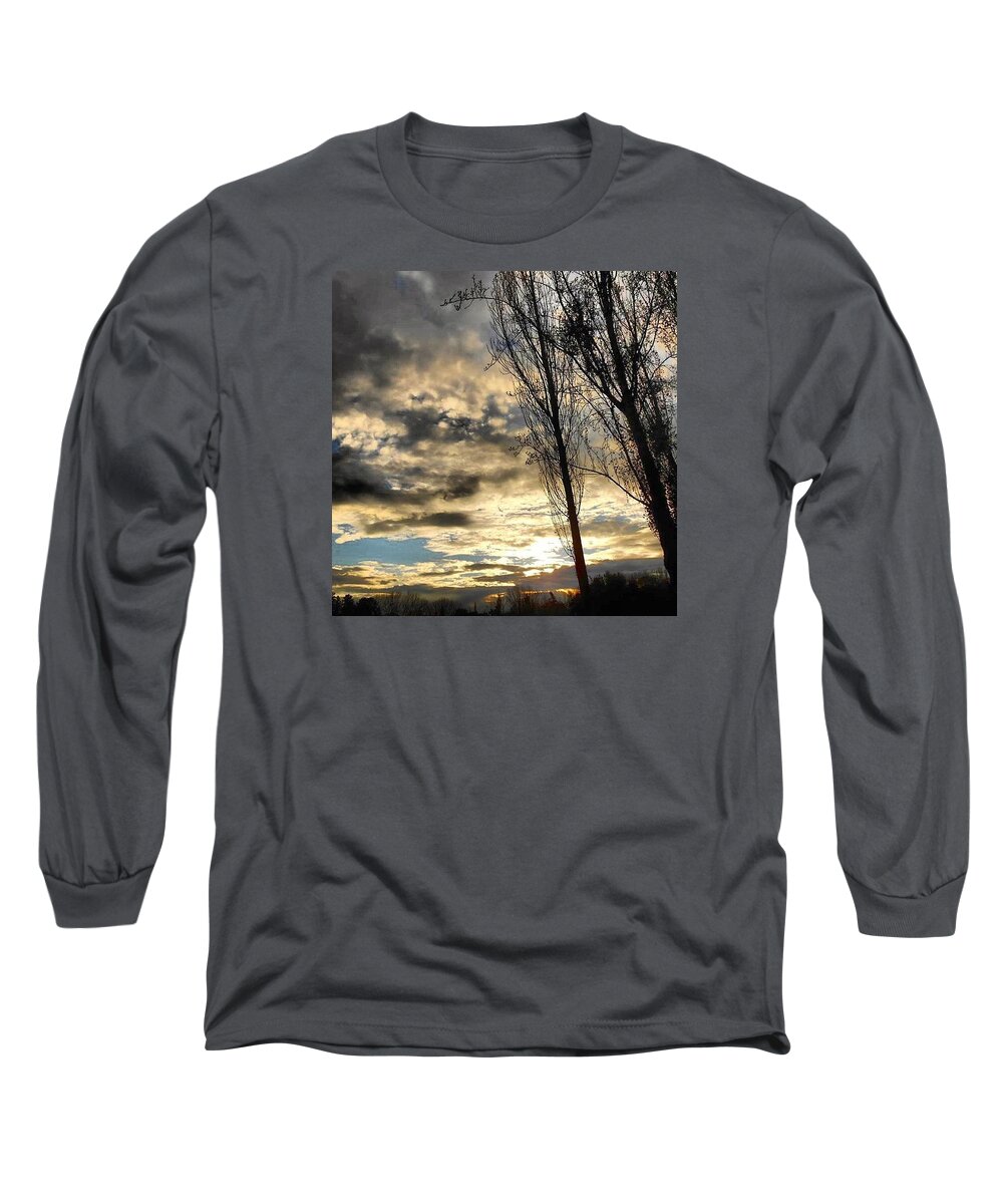 Sunset Long Sleeve T-Shirt featuring the photograph After the Rain... by Sandra Lira