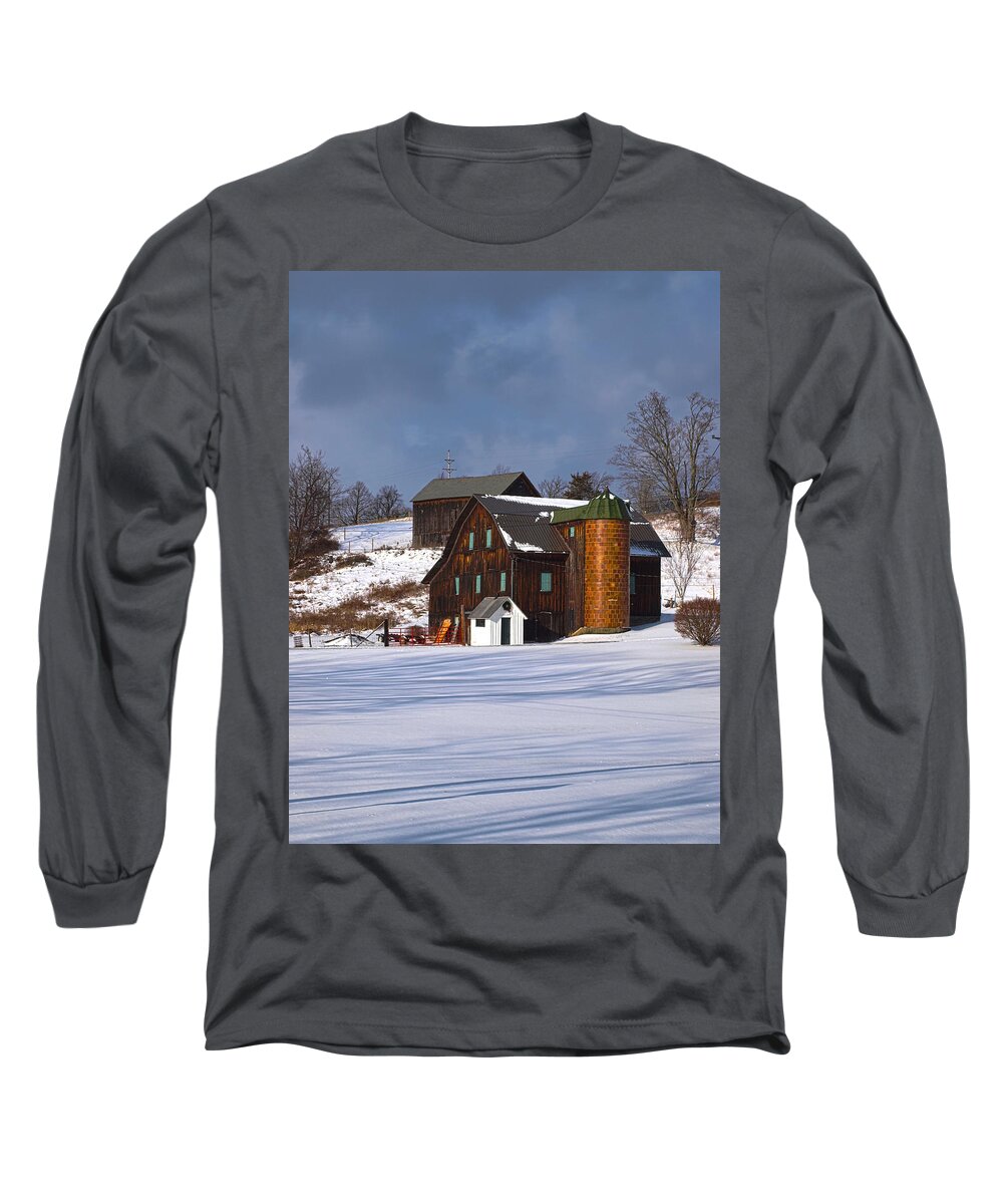Joshua House Photography Long Sleeve T-Shirt featuring the photograph The Christmas Barn by Joshua House