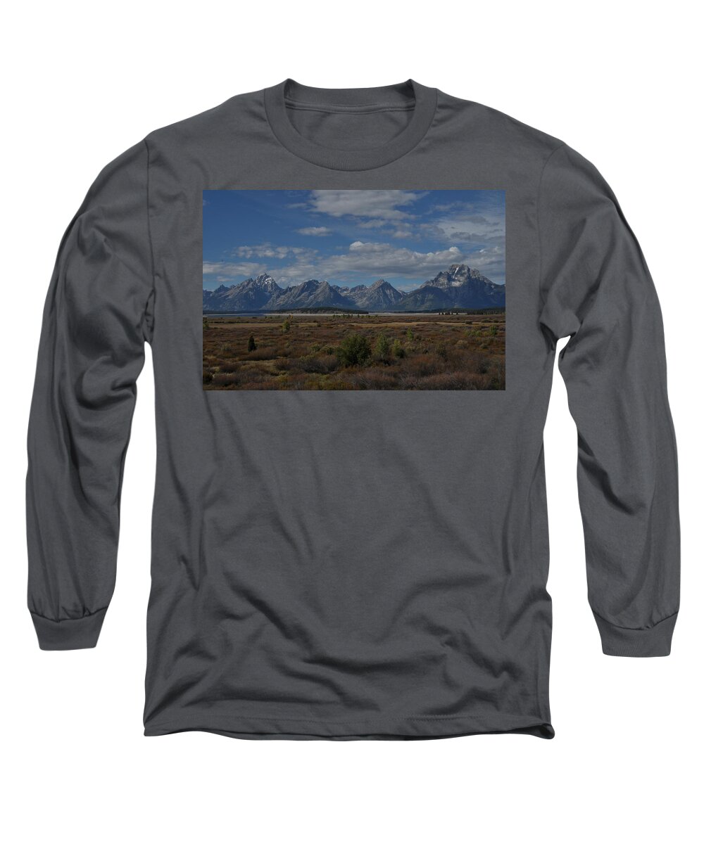 Grand Tetons Long Sleeve T-Shirt featuring the photograph The Grand Tetons by Frank Madia