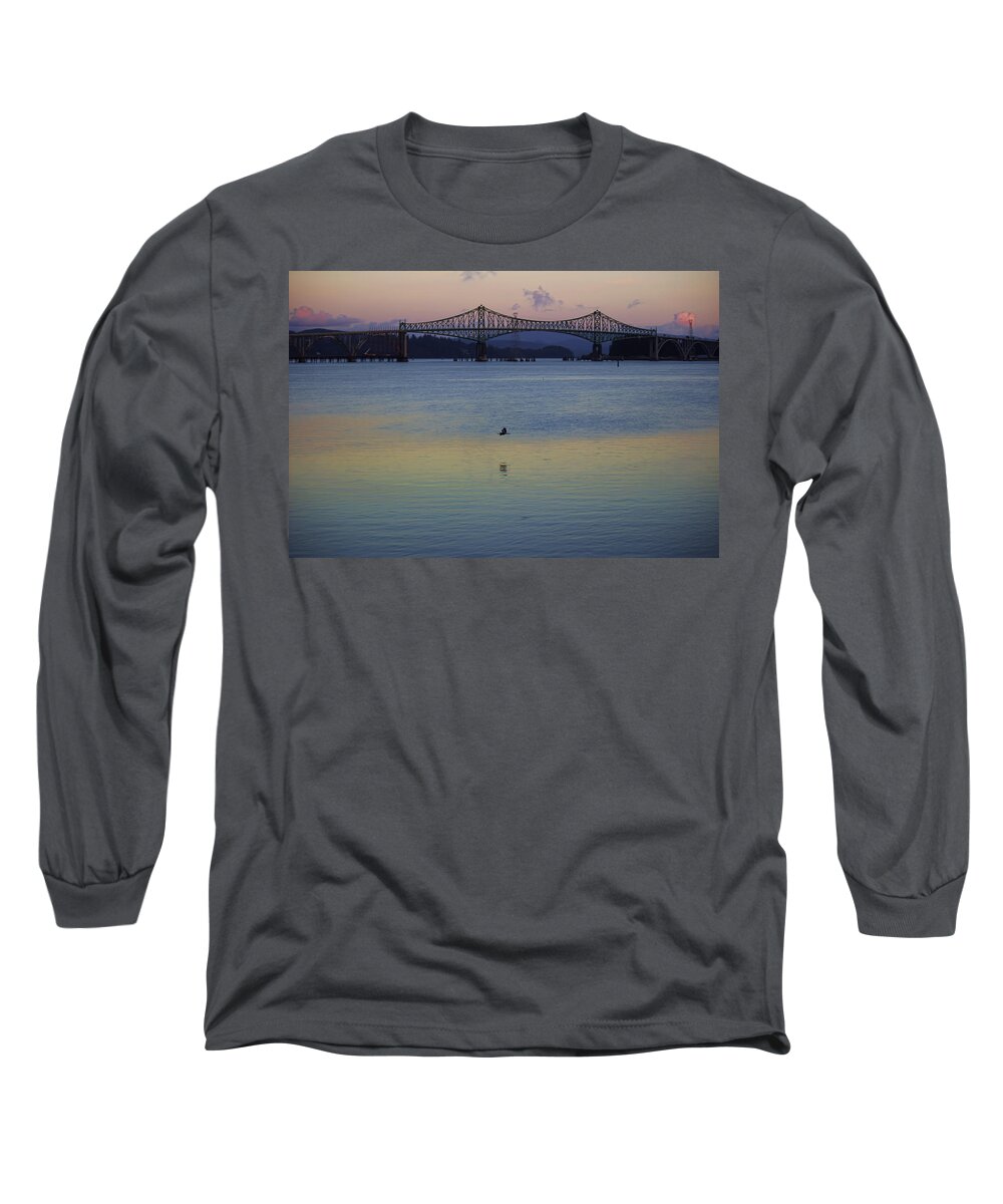 Long Sleeve T-Shirt featuring the photograph The large bridge by Cathy Anderson