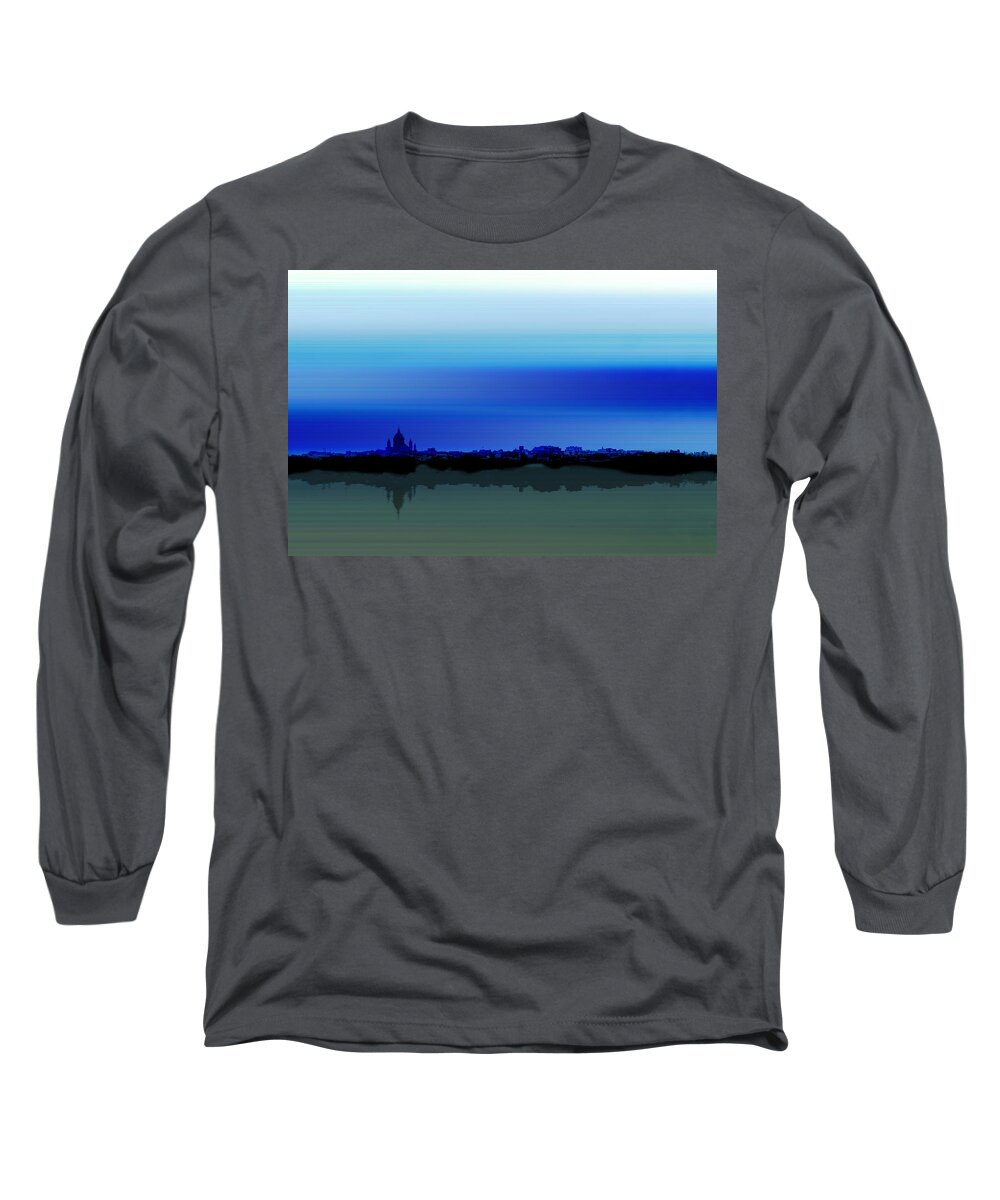 City Long Sleeve T-Shirt featuring the photograph The Moment Before Sunrise by Rabiri Us