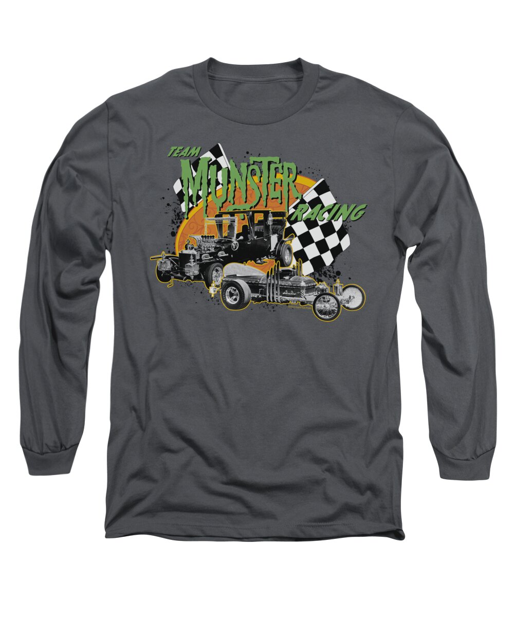 The Munsters Long Sleeve T-Shirt featuring the digital art The Munsters - Munster Racing by Brand A