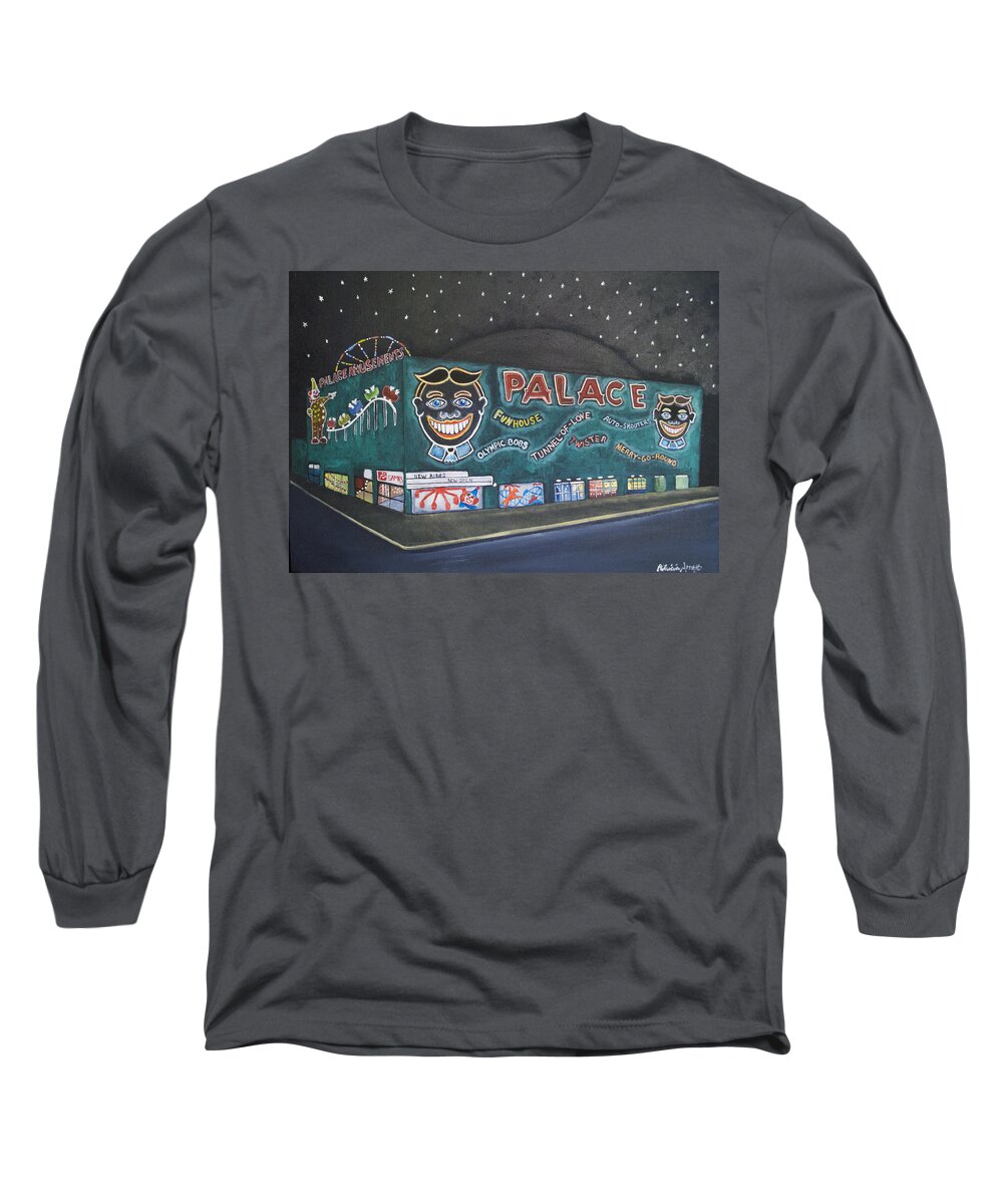 Tillie Long Sleeve T-Shirt featuring the painting The Palace at Night by Patricia Arroyo