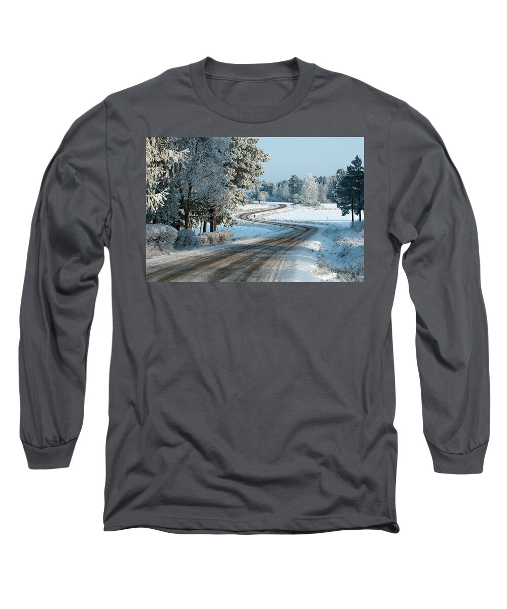 Winding Road Long Sleeve T-Shirt featuring the photograph The winding road by Torbjorn Swenelius
