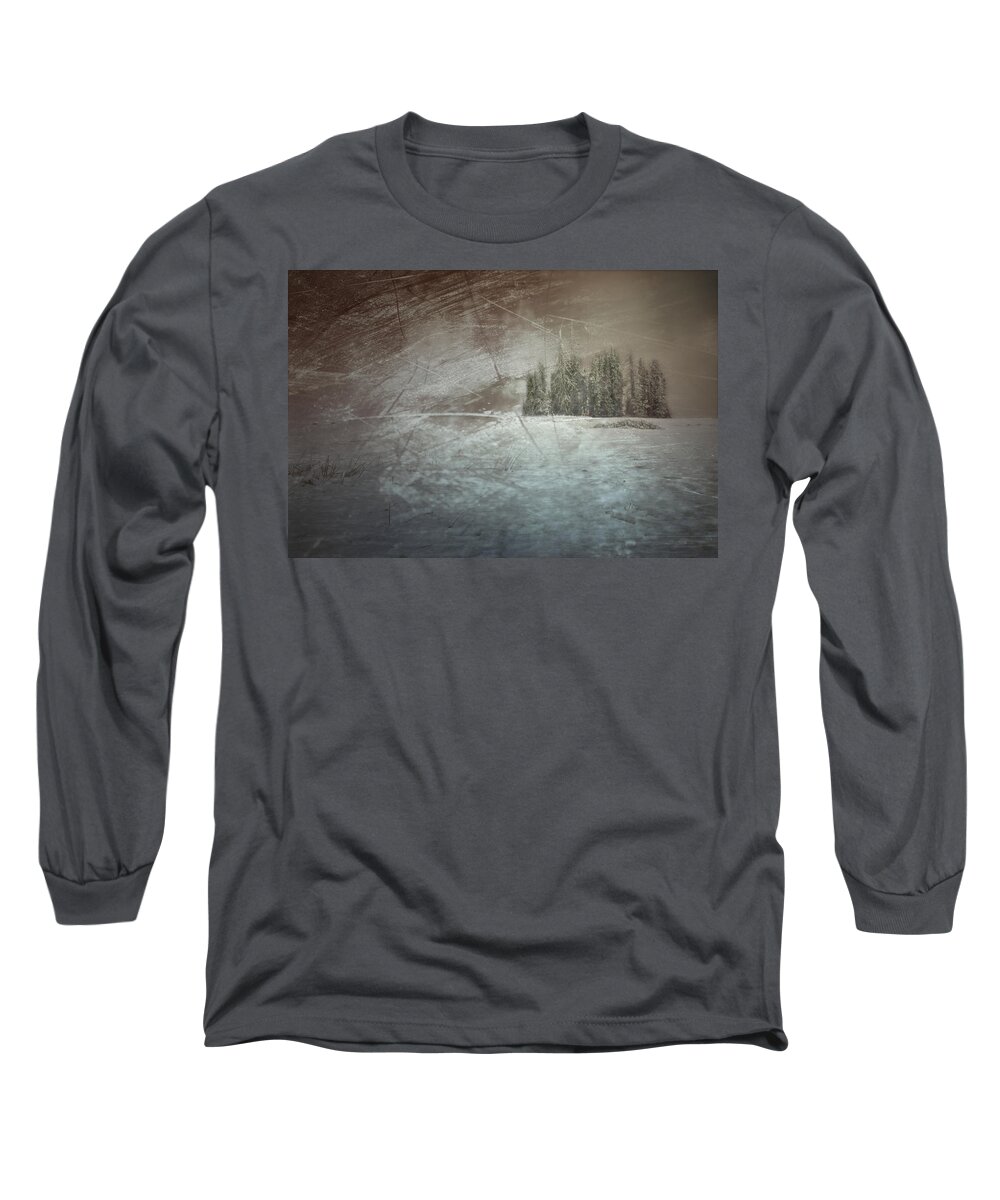 Cold Long Sleeve T-Shirt featuring the photograph They Huddle by Mark Ross