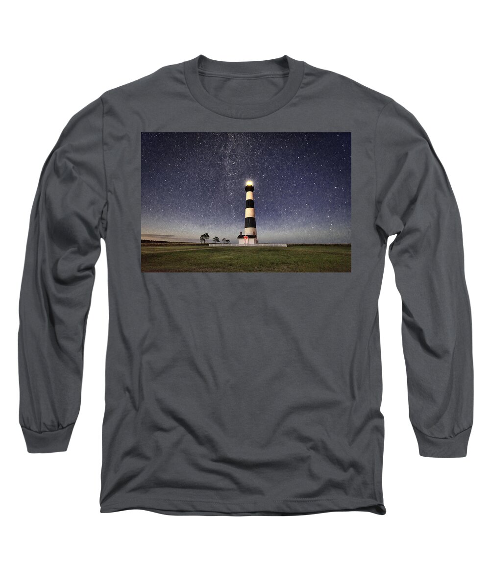 North Carolina Long Sleeve T-Shirt featuring the photograph This Light Is Not Alone by Robert Fawcett