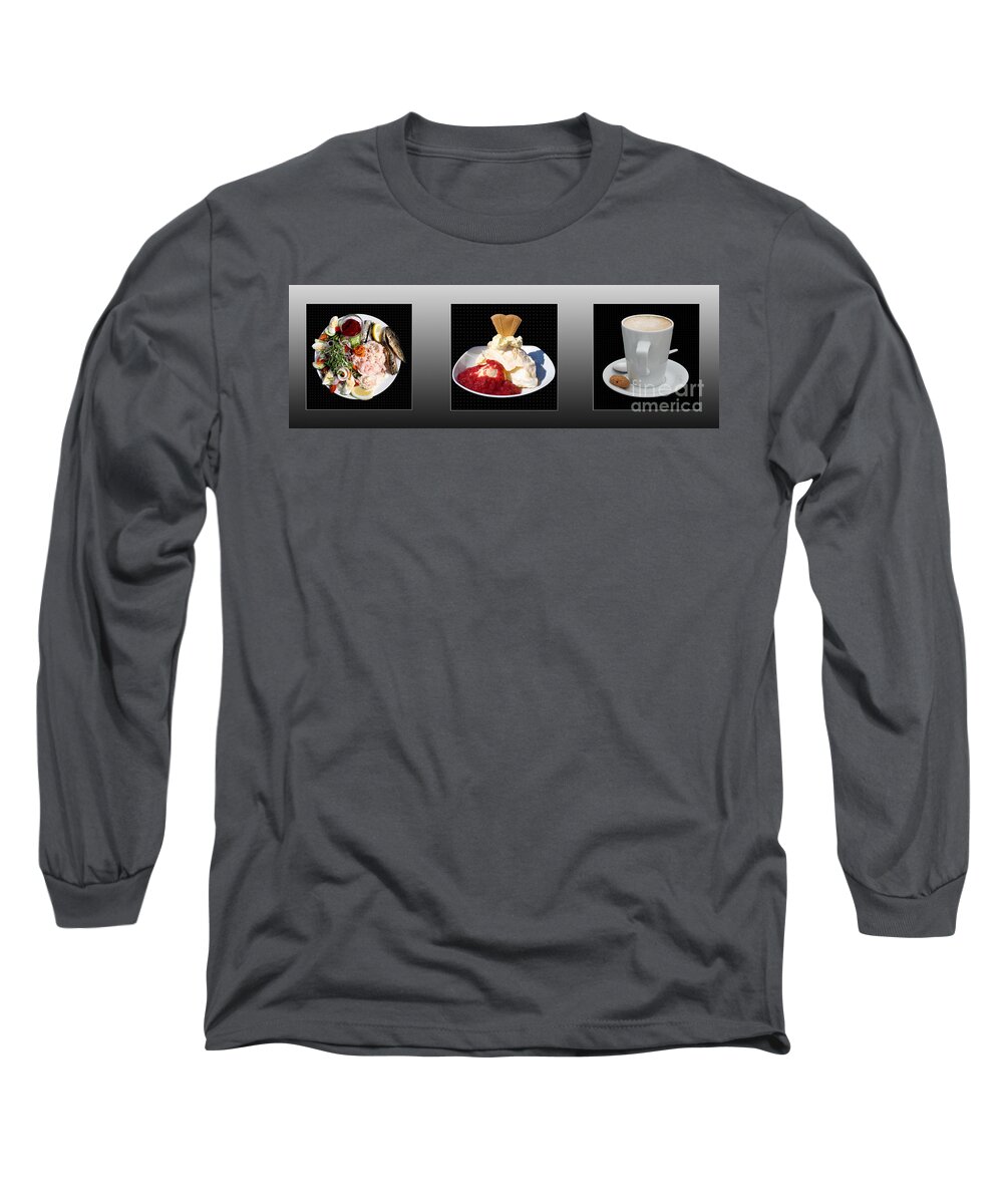 Triptych Long Sleeve T-Shirt featuring the photograph Three Course Meal by Terri Waters