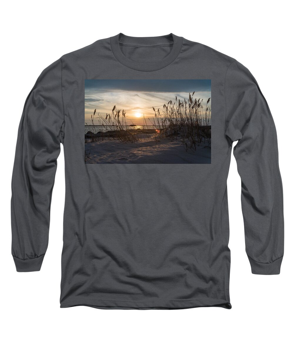 New Jersey Long Sleeve T-Shirt featuring the photograph Through the Reeds by Kristopher Schoenleber