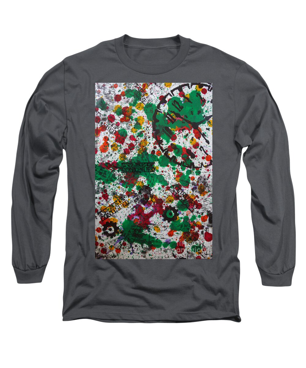Jacqueline Athmann Long Sleeve T-Shirt featuring the painting Time by Jacqueline Athmann