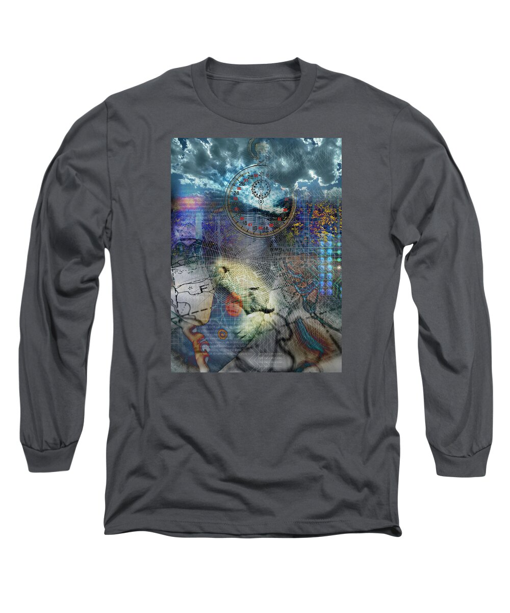 Polar Bear Long Sleeve T-Shirt featuring the digital art Time by Linda Carruth