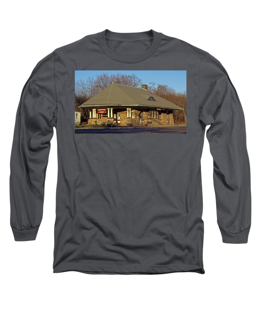 Scenic Tours Long Sleeve T-Shirt featuring the photograph Train Stations And Libraries by Skip Willits